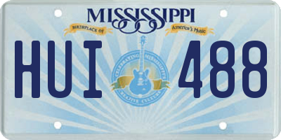 MS license plate HUI488
