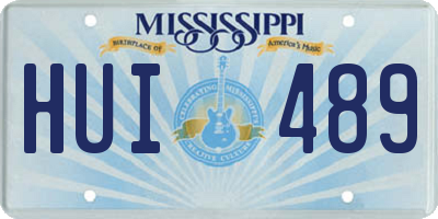 MS license plate HUI489