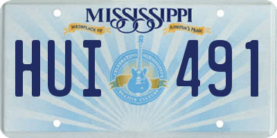 MS license plate HUI491
