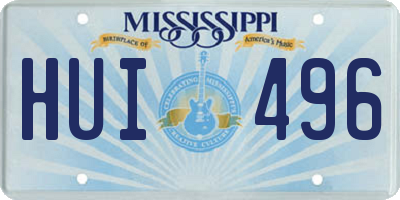 MS license plate HUI496