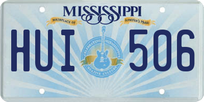 MS license plate HUI506