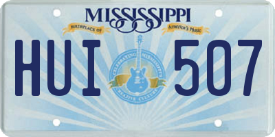 MS license plate HUI507