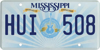 MS license plate HUI508
