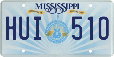 MS license plate HUI510