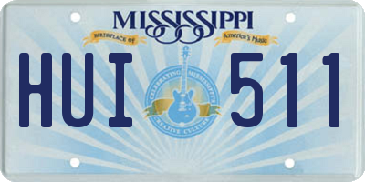 MS license plate HUI511