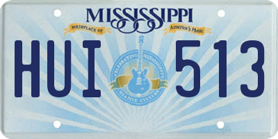 MS license plate HUI513