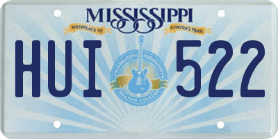 MS license plate HUI522