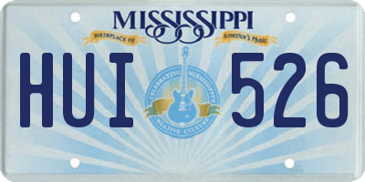 MS license plate HUI526