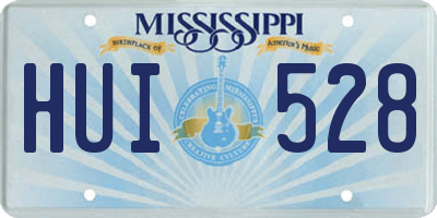 MS license plate HUI528