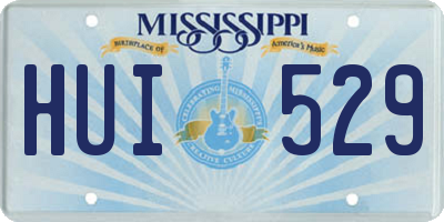MS license plate HUI529