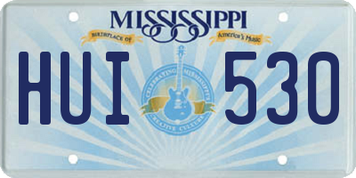 MS license plate HUI530