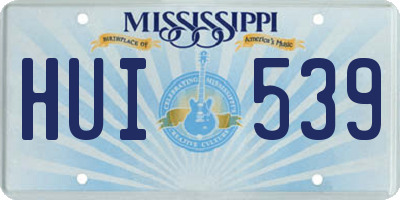 MS license plate HUI539