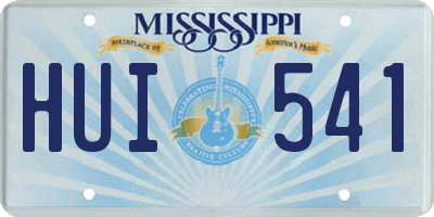MS license plate HUI541
