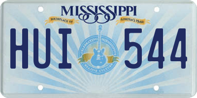 MS license plate HUI544