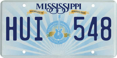 MS license plate HUI548