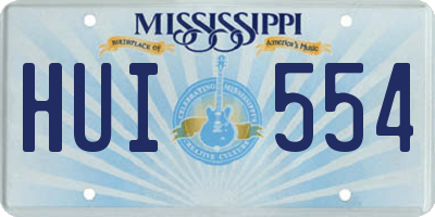 MS license plate HUI554