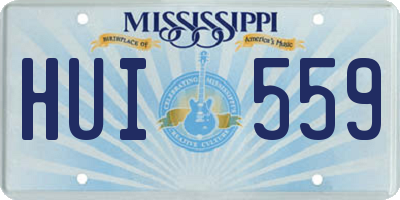 MS license plate HUI559