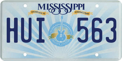 MS license plate HUI563