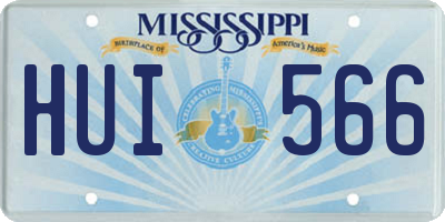 MS license plate HUI566