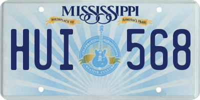 MS license plate HUI568