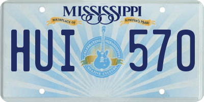 MS license plate HUI570