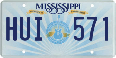 MS license plate HUI571