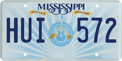 MS license plate HUI572