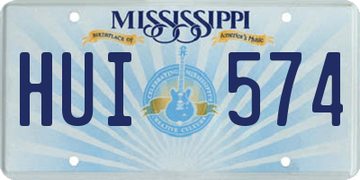 MS license plate HUI574