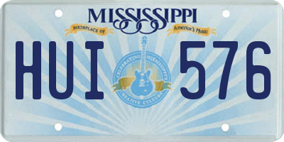 MS license plate HUI576