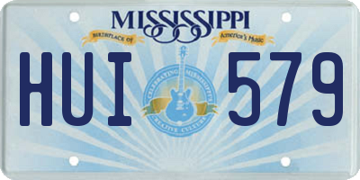MS license plate HUI579