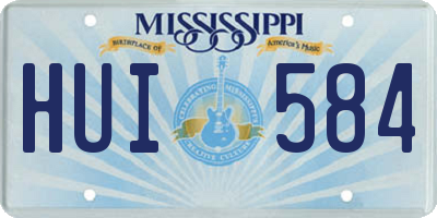 MS license plate HUI584