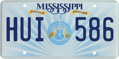 MS license plate HUI586