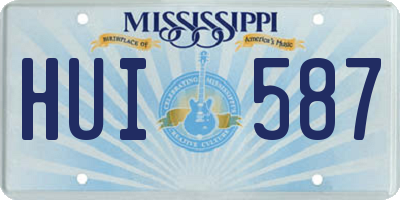 MS license plate HUI587