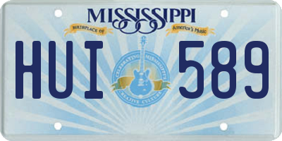MS license plate HUI589