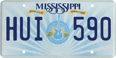 MS license plate HUI590
