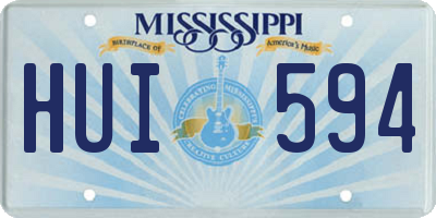 MS license plate HUI594