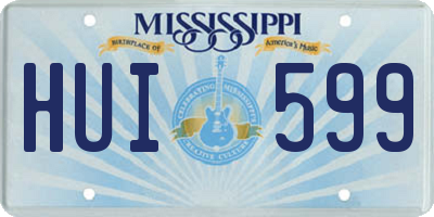MS license plate HUI599