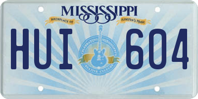 MS license plate HUI604
