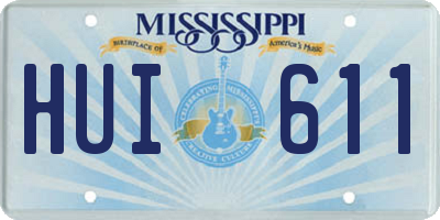 MS license plate HUI611