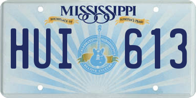 MS license plate HUI613