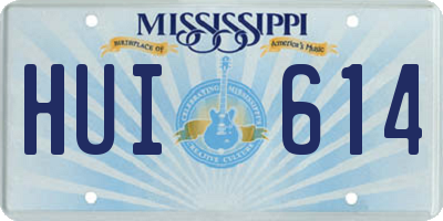 MS license plate HUI614