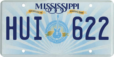 MS license plate HUI622
