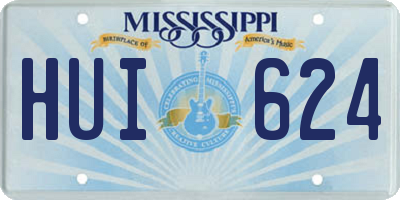 MS license plate HUI624
