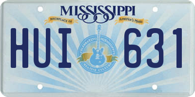 MS license plate HUI631