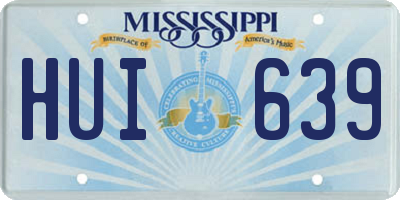 MS license plate HUI639