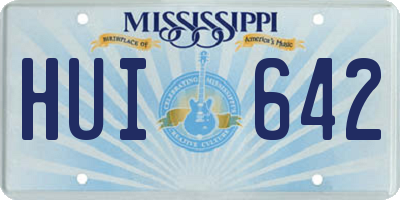 MS license plate HUI642