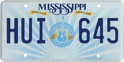 MS license plate HUI645