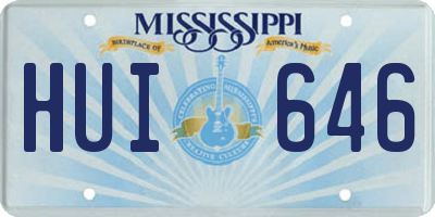 MS license plate HUI646