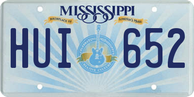 MS license plate HUI652