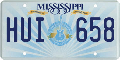 MS license plate HUI658